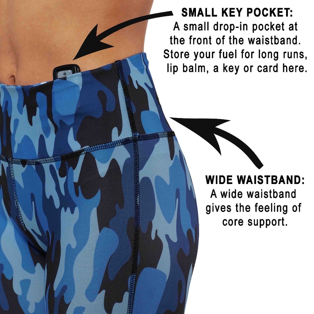 Camouflage Yoga leggings capri V shaped back - Picture 7 of 7
